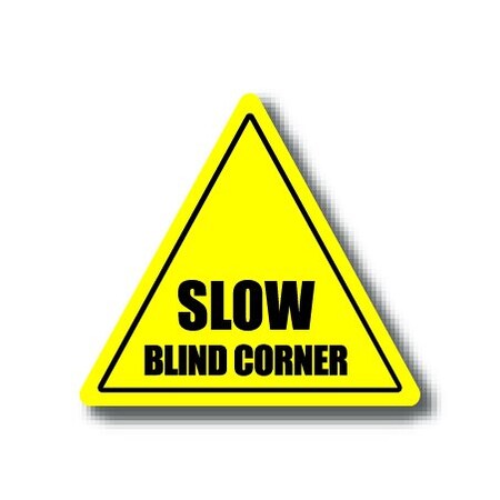 Ergomat 16in TRIANGLE SIGNS - Slow Blind Corner DSV-SIGN 256 #0092 -UEN